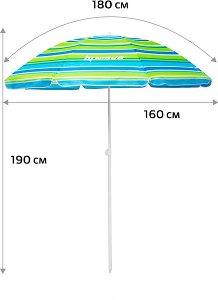 Изображение товара Зонт пляжный Nisus N-180-SB (1.8м, прямой)