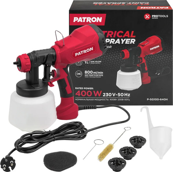 Изображение товара Краскопульт электрический Patron P-SG100-640H (65061)