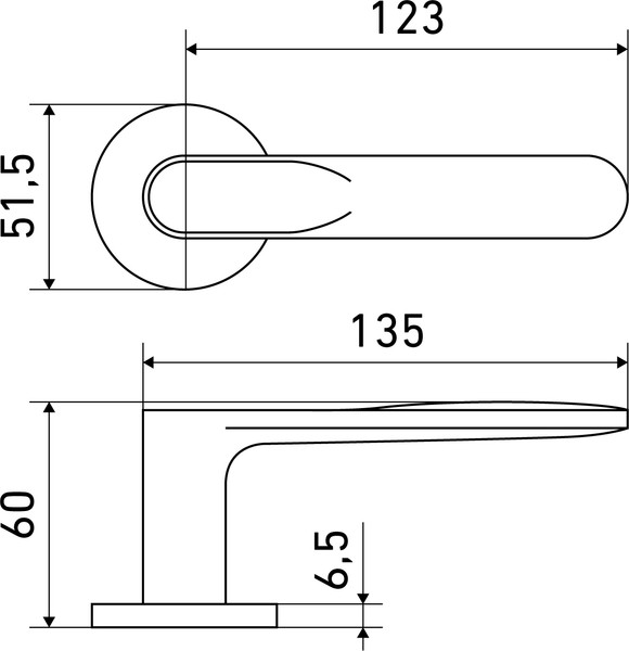 Изображение товара Ручка дверная Аллюр Арт Доната BL 93150 (матовый черный)