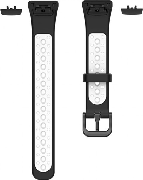 Ремешок для умных часов Rumi N-Style для Honor Band 6/Band 7/Huawei Band 6 (черный/белый) — фото 3