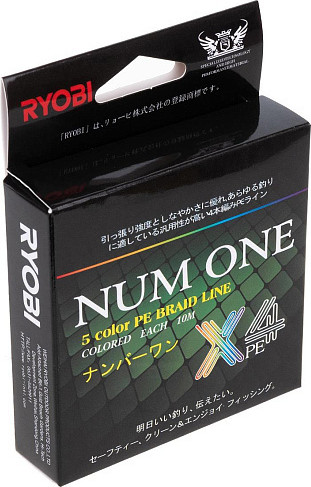 Изображение товара Леска плетеная Ryobi Num One PE4X-100M 5.0/0.370мм ( Multi Colour)