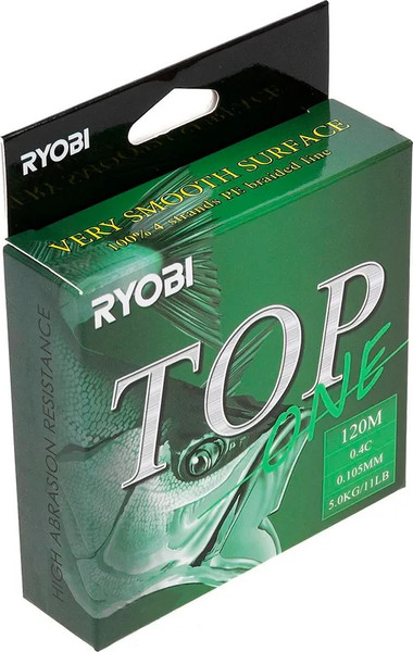 Изображение товара Леска плетеная Ryobi TOP PE4X-120M 0.4/d-0.105мм (Dark green)