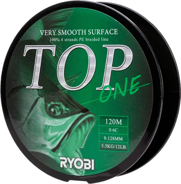 Изображение товара Леска плетеная Ryobi TOP PE4X-120M 0.6/d-0.128мм (Dark green)