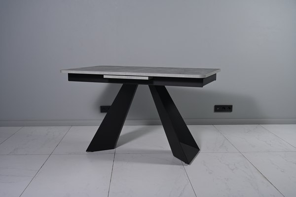 Изображение товара Обеденный стол Мир стульев Саен 40 130x80/40 (черный муар/каспий срез камня)