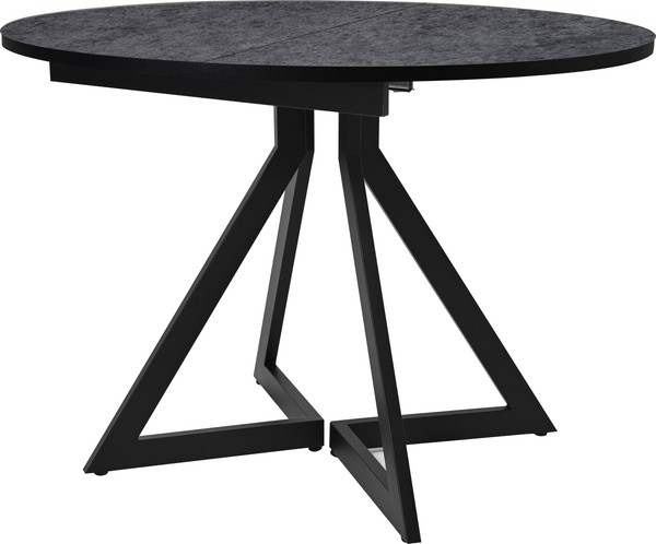 Изображение товара Обеденный стол Мир стульев Саен 45 100x100/40x40 (черный муар/бетон 809)