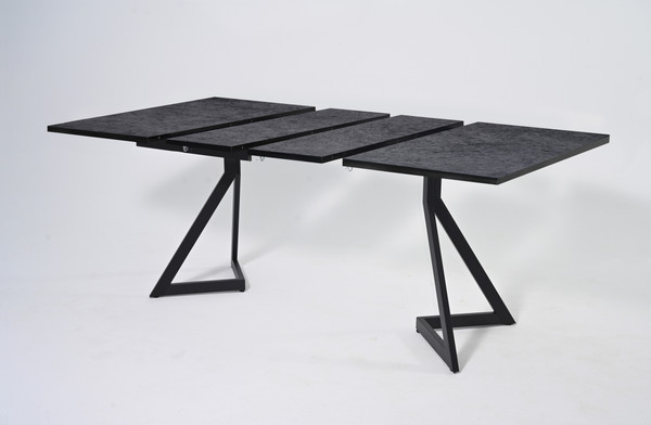 Изображение товара Обеденный стол Мир стульев Саен 45 200x80/30x30 (черный муар/бетон 809)