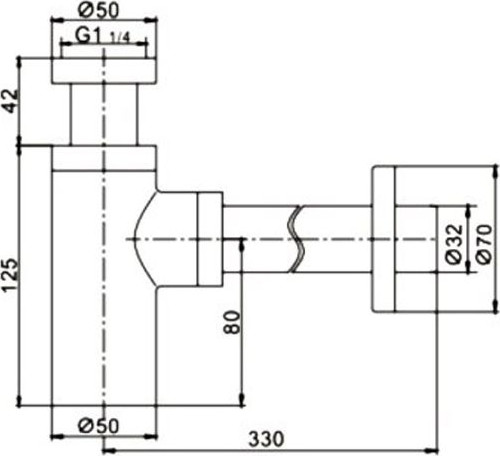 Изображение товара Сифон Rose RS22 (хром)