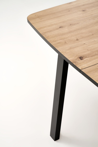 Изображение товара Обеденный стол Halmar Barril 130-170x80 (дуб артизан/черный)