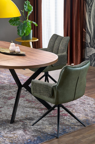 Изображение товара Обеденный стол Halmar Peroni 100-250x100 (орех/черный)