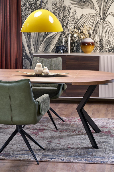 Изображение товара Обеденный стол Halmar Peroni 100-250x100 (орех/черный)