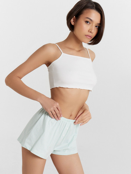 Изображение товара Шорты пижамные Mark Formelle 132301 (р.164/170-98, бирюзовая полоска)