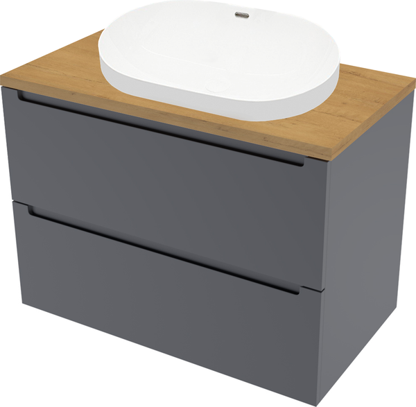 Изображение товара Тумба с умывальником ЗОВ Дион 70 / D70LAFM7015MKV5-HPL38T6002