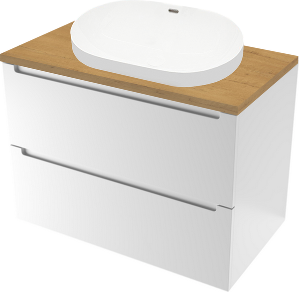 Изображение товара Тумба с умывальником ЗОВ Дион 80 / D80LWP0M9003MKV5-HPL38T6002