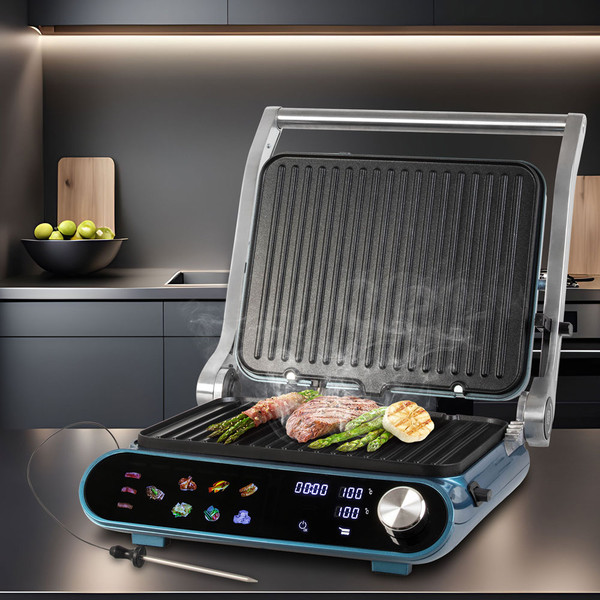 Изображение товара Электрогриль Endever Grillmaster-255 (серебристый/синий)