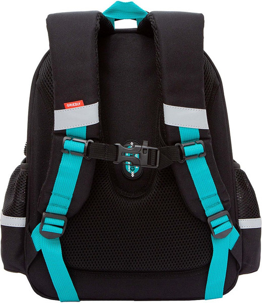 Изображение товара Школьный рюкзак Grizzly RAz-587-9 (черный/бирюзовый)