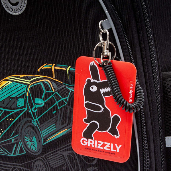 Изображение товара Школьный рюкзак Grizzly RAz-587-9 (черный/бирюзовый)