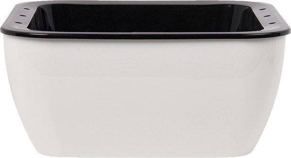 Изображение товара Кашпо BOTANICA Квадрат 18x9.5x8см с автополивом (белый)