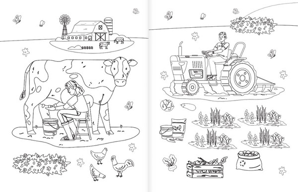 Изображение товара Раскраска АСТ В деревне, мягкая обложка