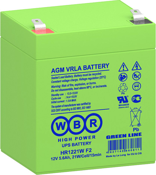 Изображение товара Аккумуляторная батарея WBR HR 1221W F2 12V/5Ah