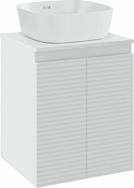 Изображение товара Тумба под умывальник Runo Соренто 50 / Тренто 50 горизонталь (подвесная, белый)