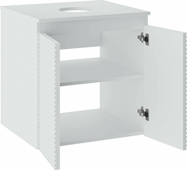 Изображение товара Тумба под умывальник Runo Соренто 60 / Тренто 60 горизонталь (подвесная, белый)