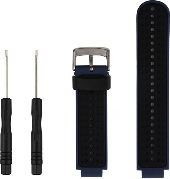 Изображение товара Ремешок для умных часов Rumi Силиконовый для Garmin Forerunner 220/230/235/620/630/735 (черный/синий)
