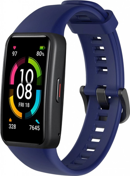 Изображение товара Ремешок для фитнес-трекера Rumi Для Honor Band 6/Band 7/Huawei Band 6 (темно-синий)