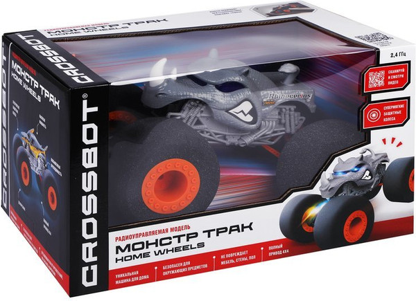 Изображение товара Радиоуправляемая игрушка Crossbot Монстр Носорог HomeWheel / 870955