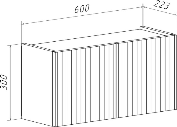 Изображение товара Шкаф для ванной Runo Соренто 60x30 / Тренто 60x30 вертикаль (крафтовый дуб/белый)