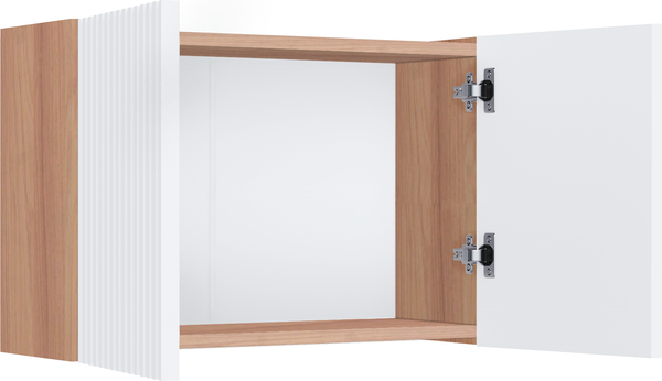 Изображение товара Шкаф для ванной Runo Соренто 60x30 / Тренто 60x30 вертикаль (крафтовый дуб/белый)