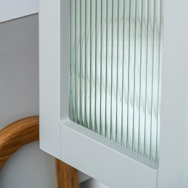 Изображение товара Шкаф-полупенал для ванной Lauter Estel 35 (светло-серый полуматовый)