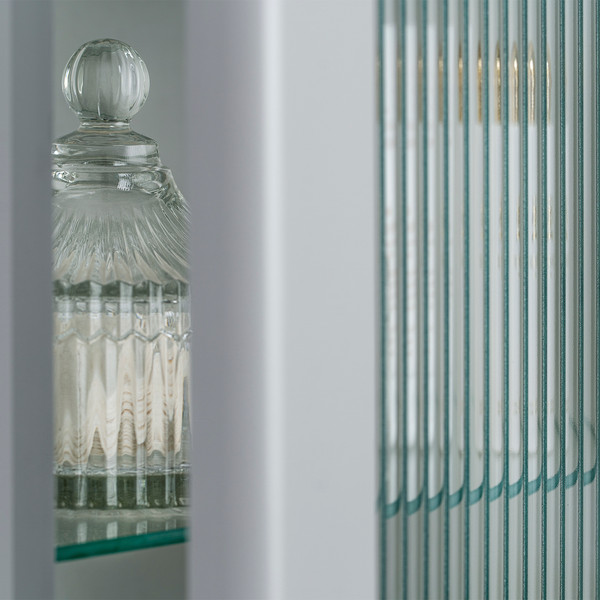 Изображение товара Шкаф-полупенал для ванной Lauter Estel 35 (светло-серый полуматовый)