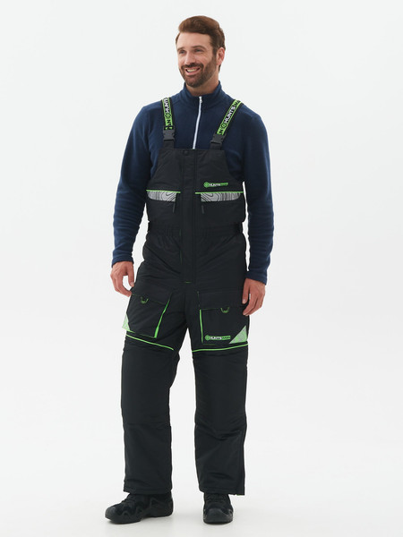 Изображение товара Костюм для охоты и рыбалки Huntsman Elbrus -35°C (р.56-58/170-176, черный/лайм)