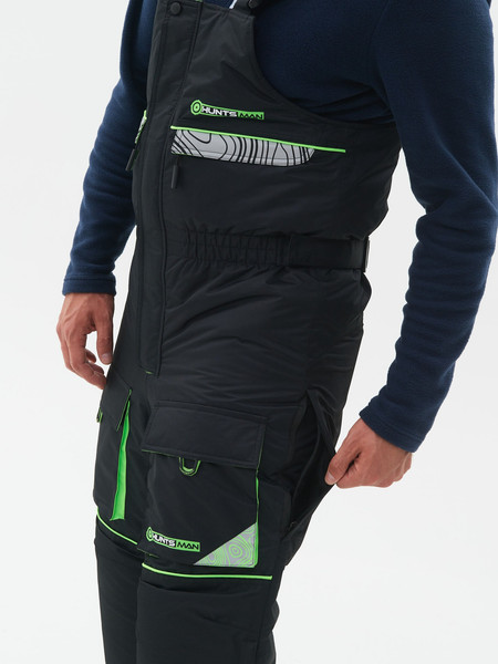 Изображение товара Костюм для охоты и рыбалки Huntsman Elbrus -35°C (р.56-58/170-176, черный/лайм)