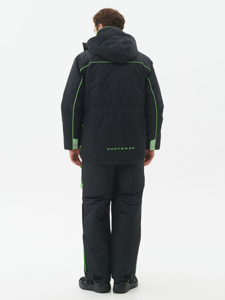 Изображение товара Костюм для охоты и рыбалки Huntsman Elbrus -35°C (р.56-58/170-176, черный/лайм)
