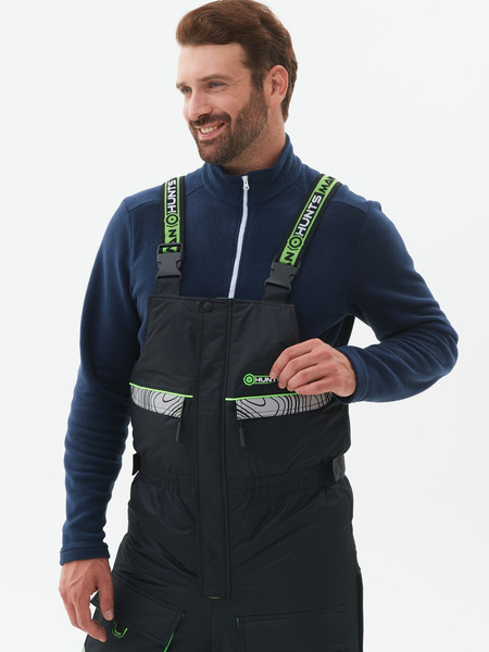 Изображение товара Костюм для охоты и рыбалки Huntsman Elbrus -35°C (р.56-58/170-176, черный/лайм)