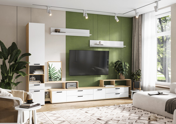 Изображение товара Тумба Стендмебель Санса ТВ-01 под тв (белый/дуб сонома)