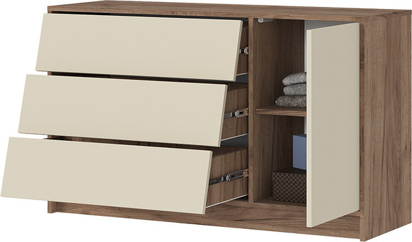 Изображение товара Тумба Стендмебель Рейн КМ 01 1200 (кашемир/дуб крафт табачный)