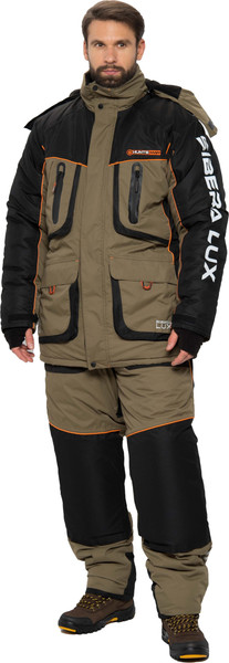 Изображение товара Костюм для охоты и рыбалки Huntsman Siberia Lux -45°C (р.64-66/182-188, хаки/черный)