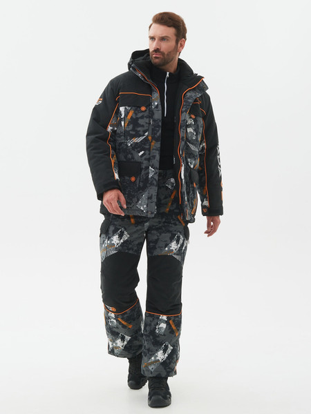 Изображение товара Костюм для охоты и рыбалки Huntsman Канада V2 -35°C КМФ 192/Черный Исландия (р.44-46/170-176)