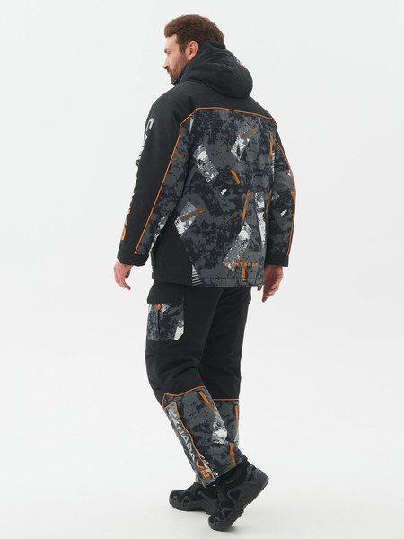 Изображение товара Костюм для охоты и рыбалки Huntsman Канада V2 -35°C КМФ 192/Черный Исландия (р.44-46/170-176)