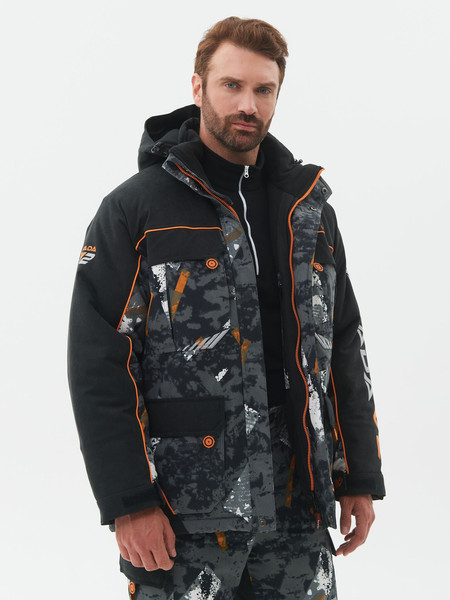 Изображение товара Костюм для охоты и рыбалки Huntsman Канада V2 -35°C КМФ 192/Черный Исландия (р.44-46/170-176)