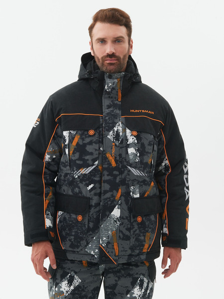 Изображение товара Костюм для охоты и рыбалки Huntsman Канада V2 -35°C КМФ 192/Черный Исландия (р.60-62/182-188)