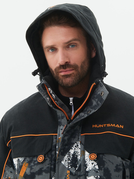 Изображение товара Костюм для охоты и рыбалки Huntsman Канада V2 -35°C КМФ 192/Черный Исландия (р.60-62/182-188)