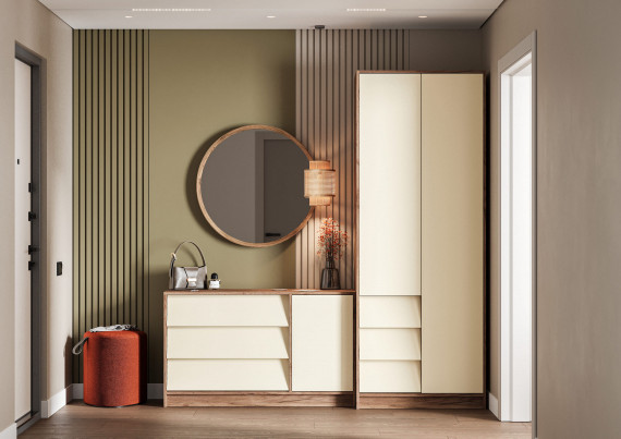 Изображение товара Шкаф Стендмебель Рейн ШК 01 2-х створчатый (кашемир/дуб крафт табачный)