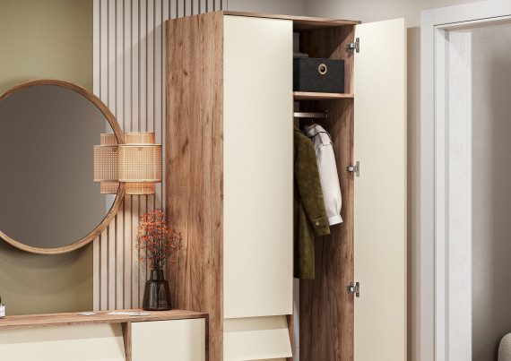 Изображение товара Шкаф Стендмебель Рейн ШК 01 2-х створчатый (кашемир/дуб крафт табачный)