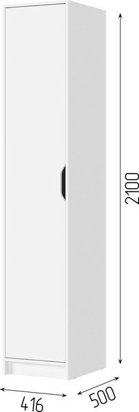 Изображение товара Шкаф-пенал Стендмебель Руна ШК 01 400 (белый)