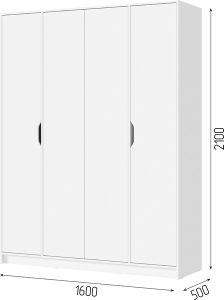 Изображение товара Шкаф Стендмебель Руна ШК 04 4-х створчатый (белый)