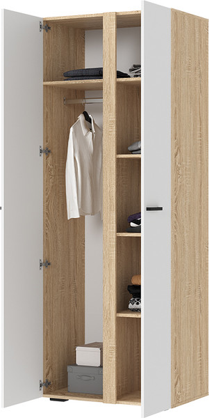 Изображение товара Шкаф Стендмебель Санса ШК-02 2-х створчатый (белый/дуб сонома)