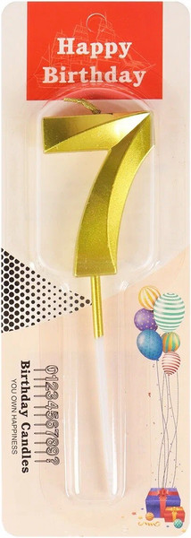 Изображение товара Свеча для торта Miland Золотой стиль. Цифра 7 / С-2970